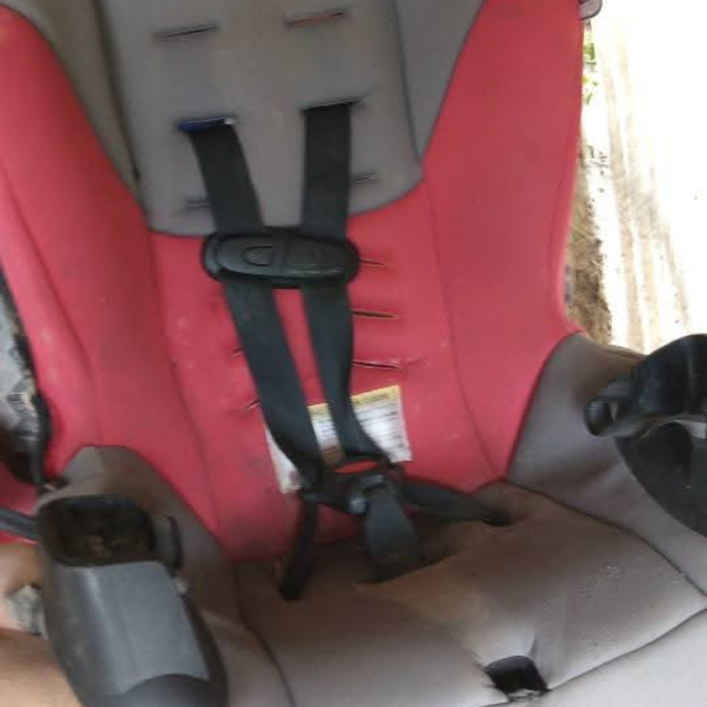 Red and Gray Kids Car Seat